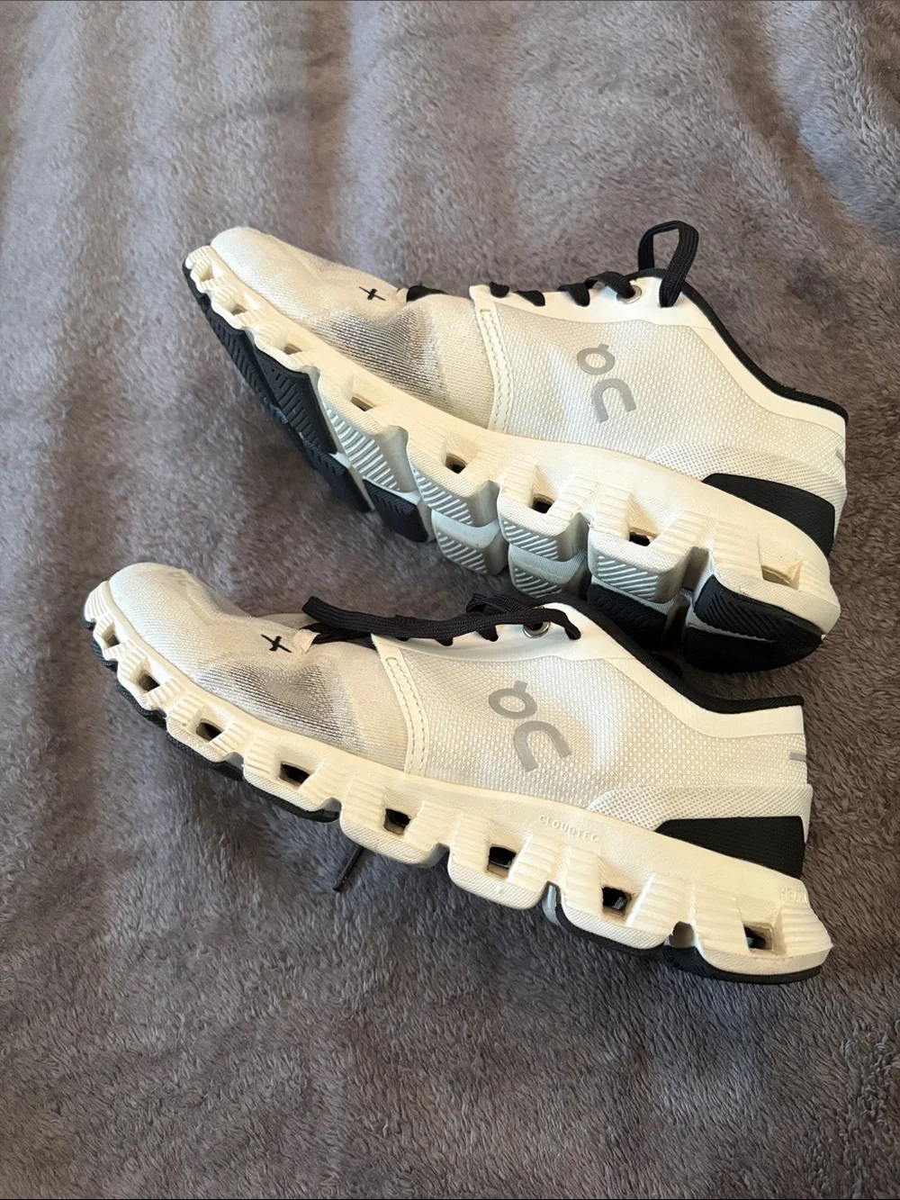 On Running Men's White and Black Athletic Sneakers